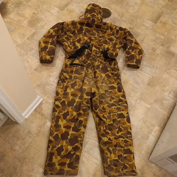 VTG Mount'n Prairie duck camo coverall snow suit with detachable hood size large - Picture 11 of 15